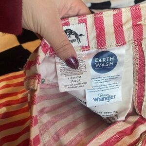 Wrangler Red and Cream Striped Jeans